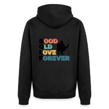 Good Old Love Forever Golfer Golfer - Unisex Premium Organic Zip Hoodie - black - Back - Nico (187cm)