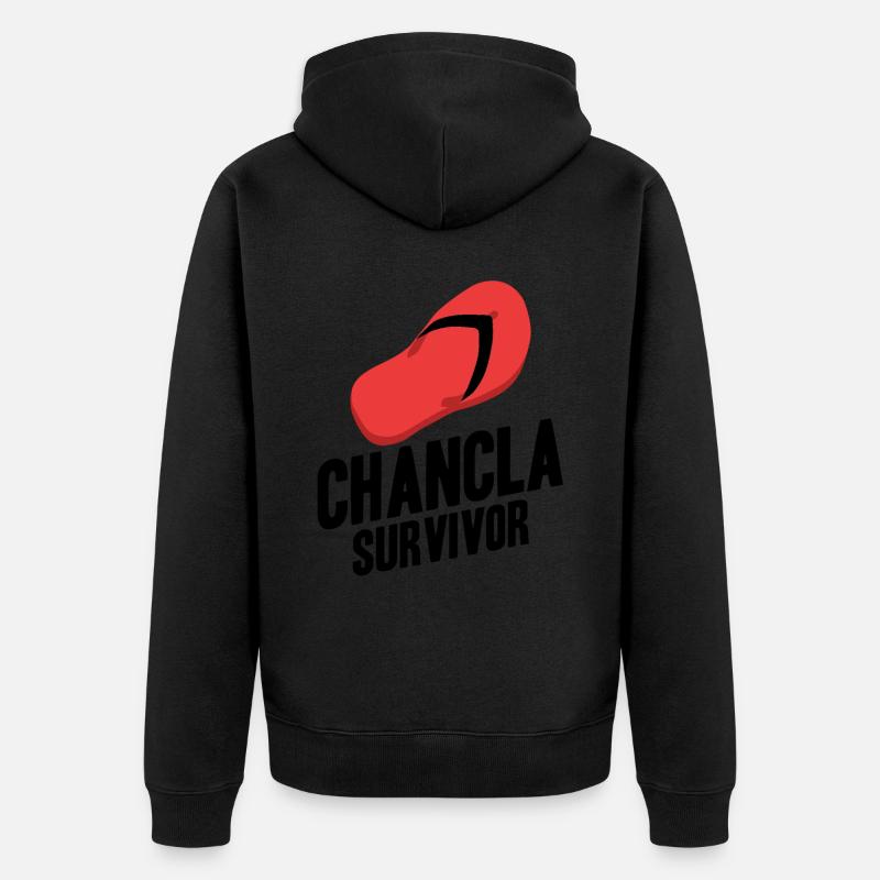 Chancla Survivant Espagnol Mexicain La - Veste à capuche bio Premium Unisexe - noir