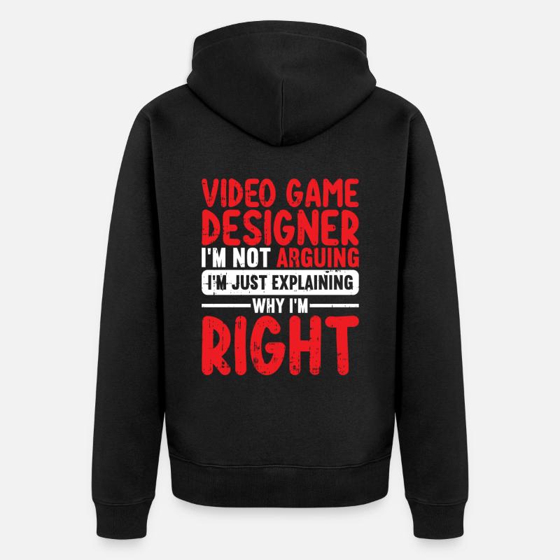 Video Game Designer - Unisex Premium Bio Zip Hoodie - Schwarz