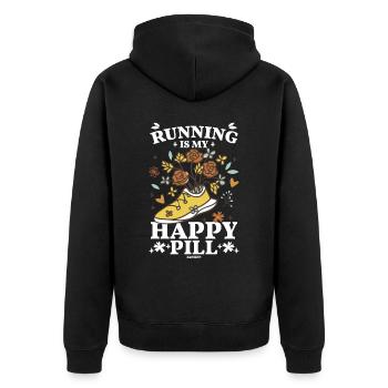 Running Jogging Sport Race Training Gift - Veste à capuche bio Premium Unisexe - noir - Dos - Nico (187cm)