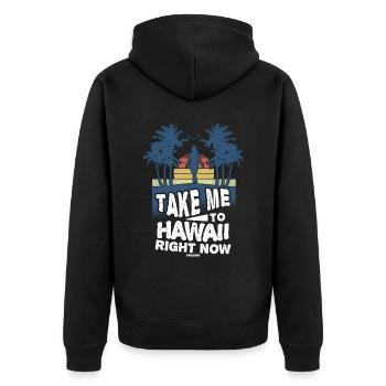 Hawaï - Veste à capuche bio Premium Unisexe - noir - Dos - Nico (187cm)