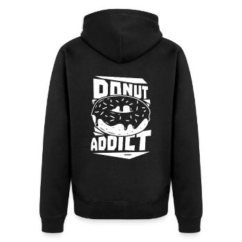 Beignet - Veste à capuche bio Premium Unisexe - noir - Dos - Nico (187cm)