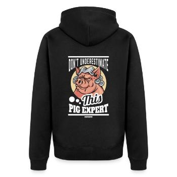 Cochon - Veste à capuche bio Premium Unisexe - noir - Dos - Nico (187cm)