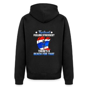 Thaïlande Beach Holiday by the Sea Design Beach Motif - Veste à capuche bio Premium Unisexe - noir - Dos - Nico (187cm)