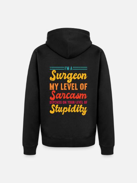Chirurg - Unisex Premium Bio Zip Hoodie - Schwarz