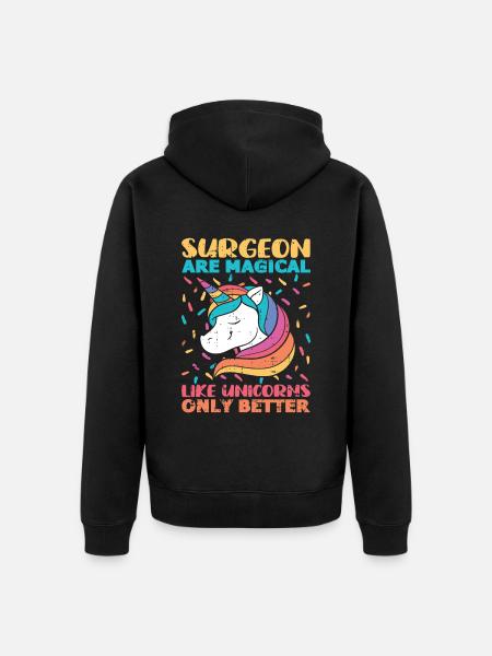Chirurg - Unisex Premium Bio Zip Hoodie - Schwarz