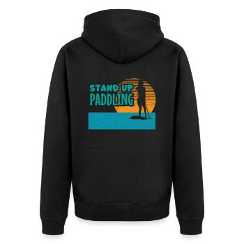 Stand Up Paddling - Girl Water Sports Paddle Sport - Veste à capuche bio Premium Unisexe - noir - Dos - Nico (187cm)