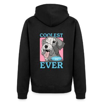 Schnauzer Maman Chien Propriétaire De Chien Cadeau - Veste à capuche bio Premium Unisexe - noir - Dos - Nico (187cm)