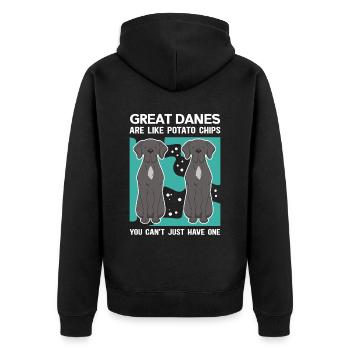Grand Danois | Cadeau de propriétaire de chien de chien - Veste à capuche bio Premium Unisexe - noir - Dos - Nico (187cm)