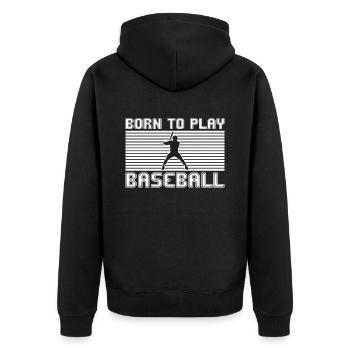 Base-ball - Veste à capuche bio Premium Unisexe - noir - Dos - Nico (187cm)