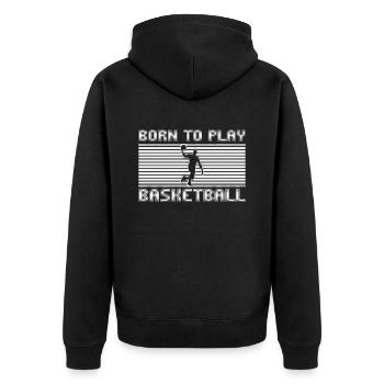 basket-ball - Veste à capuche bio Premium Unisexe - noir - Dos - Nico (187cm)