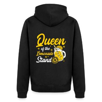 Lemon Juice Lemon Juice Lemonade - Unisex Premium Organic Zip Hoodie - black - Back - Nico (187cm)