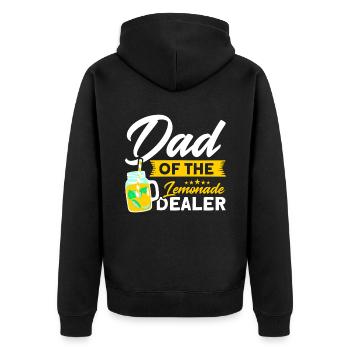 Lemon Juice Lemon Juice Lemonade - Unisex Premium Organic Zip Hoodie - black - Back - Nico (187cm)