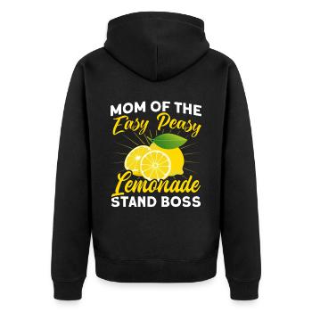 Lemon Juice Lemon Juice Lemonade - Unisex Premium Organic Zip Hoodie - black - Back - Nico (187cm)
