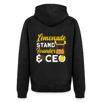 Lemon Juice Lemon Juice Lemonade - Unisex Premium Organic Zip Hoodie - black - Back - Nico (187cm)