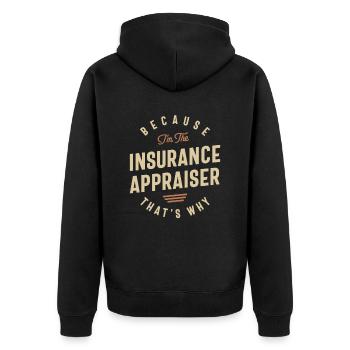 Versicherungsgutachter Job Beruf Geburtstagsarbeiter - Unisex Premium Bio Zip Hoodie - Schwarz - Hinten - Nico (187cm)