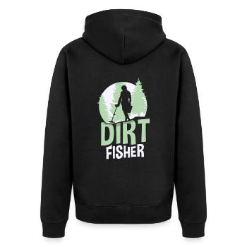 Dirt Fischer Métal Détection De la saleté Pêche - Veste à capuche bio Premium Unisexe - noir - Dos - Nico (187cm)