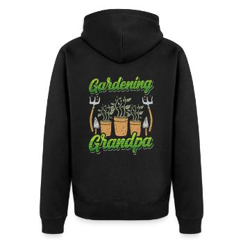 Jardinage Grand-père Jardinier Grand-père Jardin - Veste à capuche bio Premium Unisexe - noir - Dos - Nico (187cm)