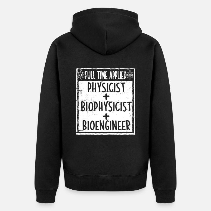 Physik Physiker - Unisex Premium Bio Zip Hoodie - Schwarz