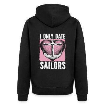 Voilier Voilier Sailor - Veste à capuche bio Premium Unisexe - noir - Dos - Nico (187cm)