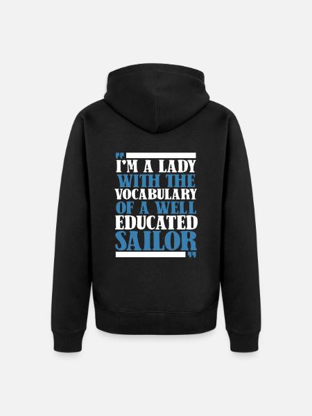 Seglen Segelboot Segler - Unisex Premium Bio Zip Hoodie - Schwarz
