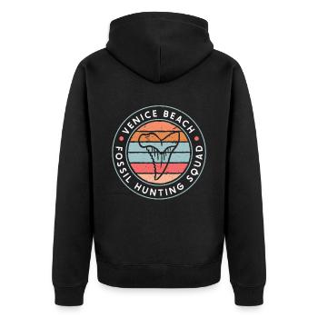 Venice Beach Fossil Hunting Squad - Chasseurs de fossiles - Veste à capuche bio Premium Unisexe - noir - Dos - Nico (187cm)