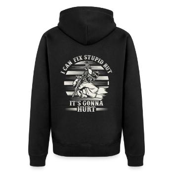 Drôle de tatoueur Citation Tatoueur Tatoueur encré - Veste à capuche bio Premium Unisexe - noir - Dos - Nico (187cm)