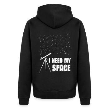 Amateurs de télescope Drôle d’astronome scientifique - Veste à capuche bio Premium Unisexe - noir - Dos - Nico (187cm)