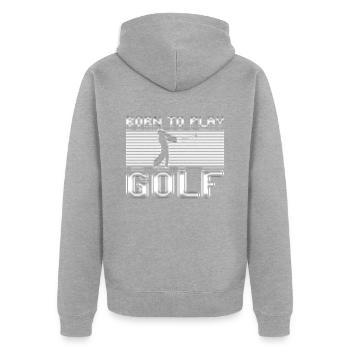 Golfe - Veste à capuche bio Premium Unisexe - gris chiné - Dos - Nico (187cm)