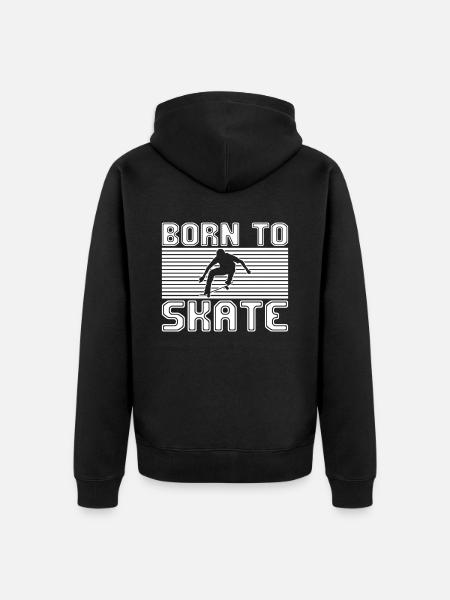 skating - Unisex Premium Organic Zip Hoodie - black