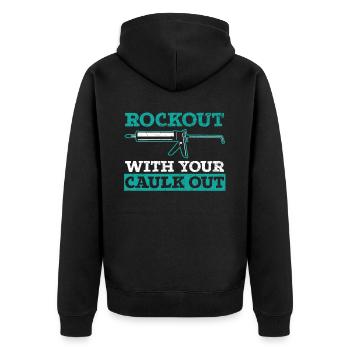 Rockout avec votre travailleur de la construction calfeutré - Veste à capuche bio Premium Unisexe - noir - Dos - Nico (187cm)