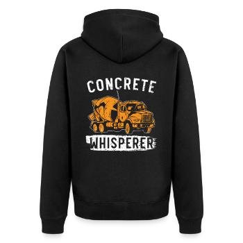 Béton Whisperer Profession Travailleur de la construction - Veste à capuche bio Premium Unisexe - noir - Dos - Nico (187cm)