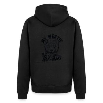 Mon westie est mon meilleur ami - amoureux des chiens - Veste à capuche bio Premium Unisexe - noir - Dos - Nico (187cm)