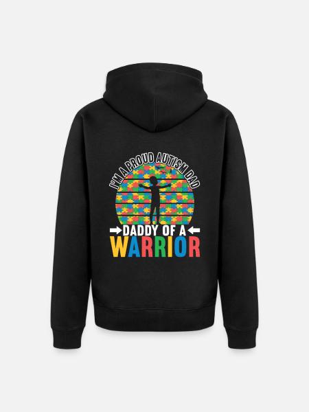Autistic Autism Autistic - Unisex Premium Organic Zip Hoodie - black