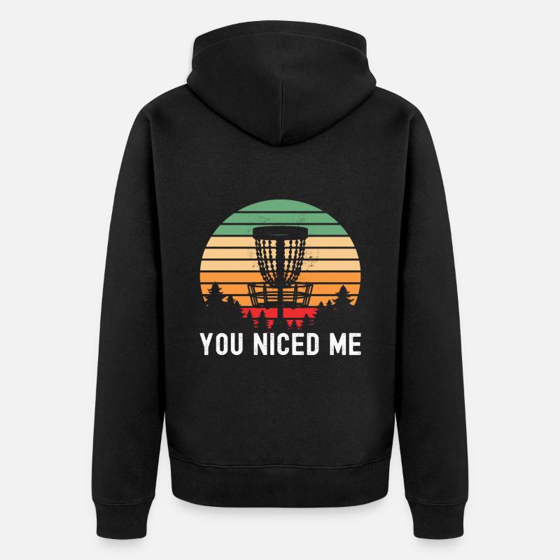 Disc Golf Disc Golfer - Unisex Premium Bio Zip Hoodie - Schwarz
