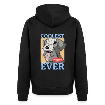Schnauzer Papa | Cadeau propriétaire de chien propriétaire - Veste à capuche bio Premium Unisexe - noir - Dos - Nico (187cm)