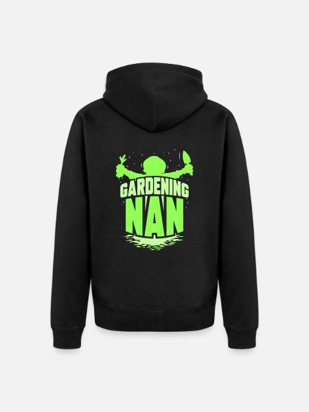 Gartenarbeit Großmutter Garten Oma Gärtnerin - Unisex Premium Bio Zip Hoodie - Schwarz