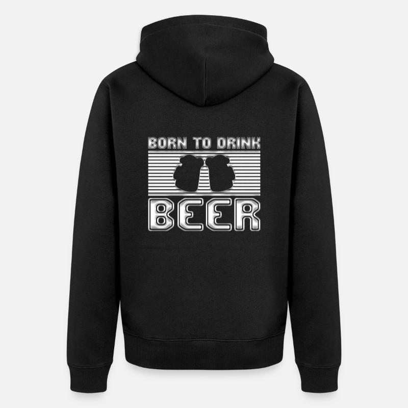 bière - Veste à capuche bio Premium Unisexe - noir