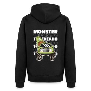 Camion monstre - Veste à capuche bio Premium Unisexe - noir - Dos - Nico (187cm)