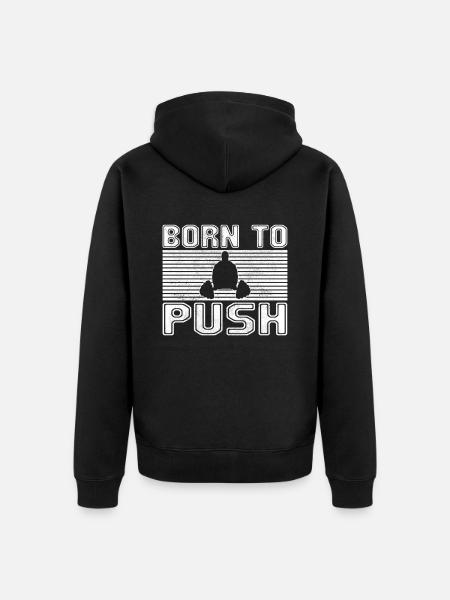 Weight training - Unisex Premium Organic Zip Hoodie - black