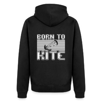 Kite Surf - Veste à capuche bio Premium Unisexe - noir - Dos - Nico (187cm)