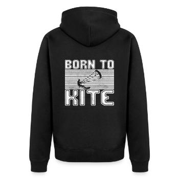 kite surf - Veste à capuche bio Premium Unisexe - noir - Dos - Nico (187cm)