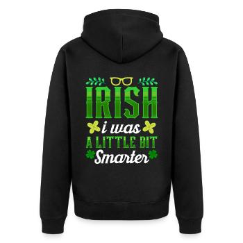 Saint-Patrick Gaélique Irlandais Irlandais - Veste à capuche bio Premium Unisexe - noir - Dos - Nico (187cm)