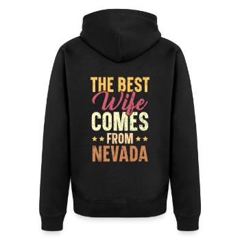 La meilleure épouse vient du Nevada USA Nevadans - Veste à capuche bio Premium Unisexe - noir - Dos - Nico (187cm)