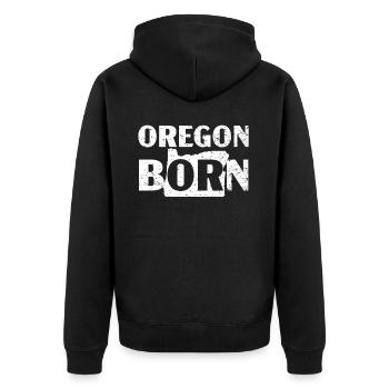 Oregon Né Usa Amérique Oregoniens Voyage Touriste - Veste à capuche bio Premium Unisexe - noir - Dos - Nico (187cm)