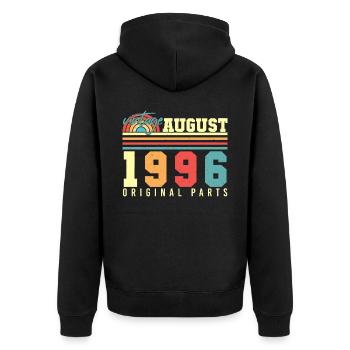 Août 1996 Légendaire - Veste à capuche bio Premium Unisexe - noir - Dos - Nico (187cm)