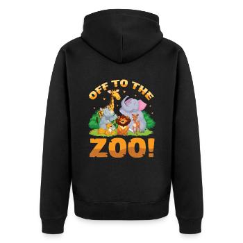 En route pour le zoo - Veste à capuche bio Premium Unisexe - noir - Dos - Nico (187cm)