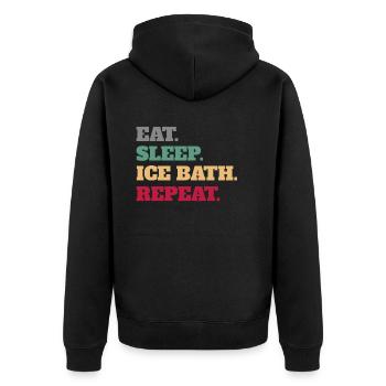 Bain de glace - Veste à capuche bio Premium Unisexe - noir - Dos - Nico (187cm)