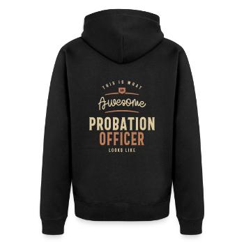 Drôle Génial Agent de probation Profession d’agent - Veste à capuche bio Premium Unisexe - noir - Dos - Nico (187cm)
