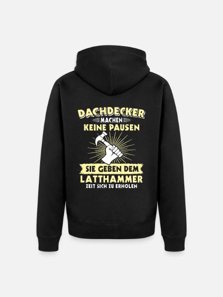 Dachdecker Dächer Decken Dachdecken - Unisex Premium Bio Zip Hoodie - Schwarz